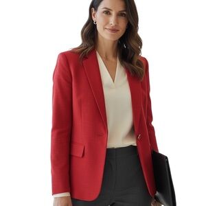 Sag Harbor Vibrant Red Career Blazer Size 12